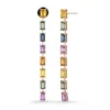 Pendientes Zafiros Colores Oro Rosa Rainbow