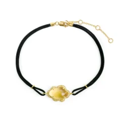 Pulsera Citrino Y Diamantes Nube New Wave