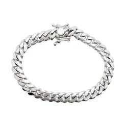 Pulsera Cubana 20cm Plata de Ley Maciza 925