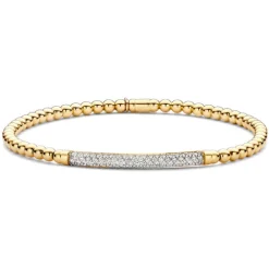 Pulsera de Diamantes y Oro Elástica Colette Barra