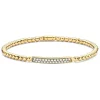 Pulsera de Diamantes y Oro Elástica Barra Media Colette