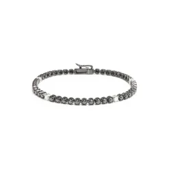Pulsera Diamantes Negros y Blancos Riviere Black Power