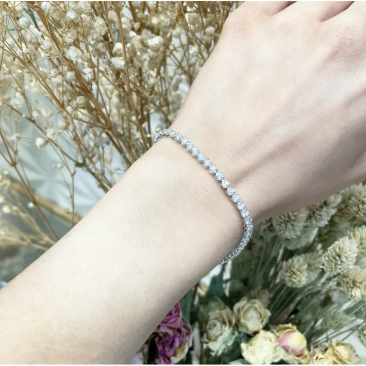 Pulsera Diamantes Riviere Redonda 3.00Ct