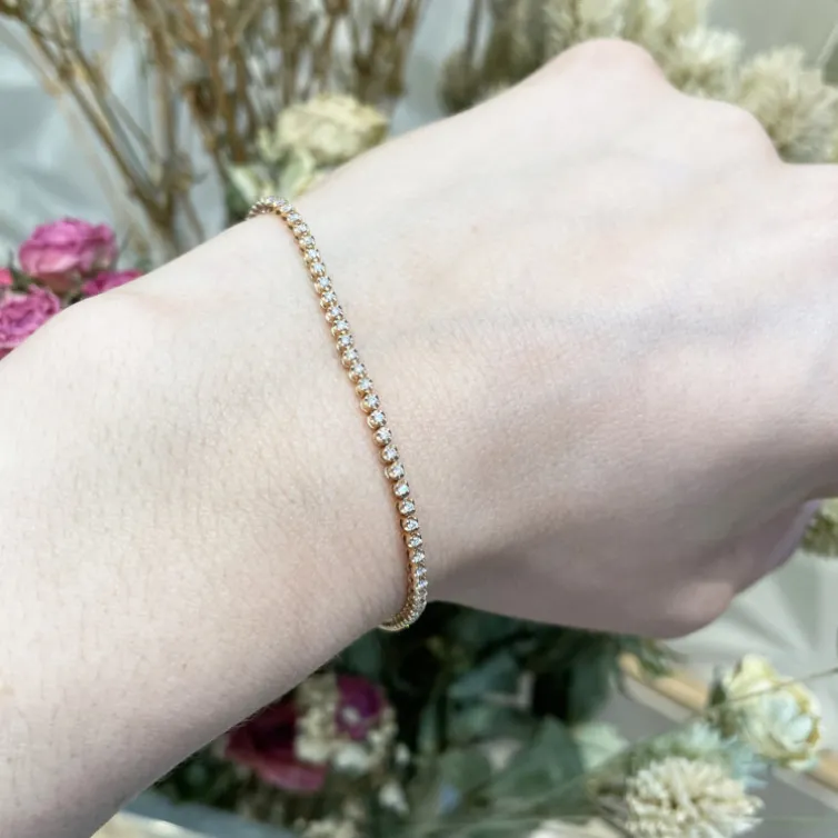 Pulsera Diamantes Riviere Redonda 0.60Ct