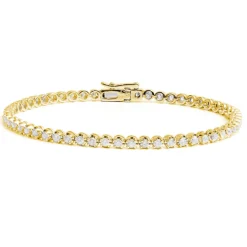 Pulsera Diamantes Riviere Dos Quilates Garras