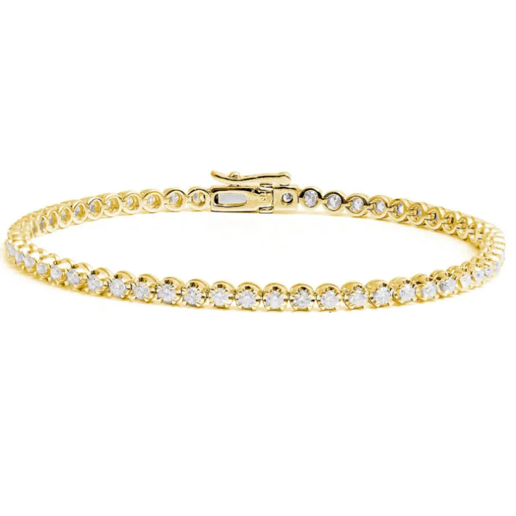 Pulsera Diamantes Riviere Dos Quilates Garras