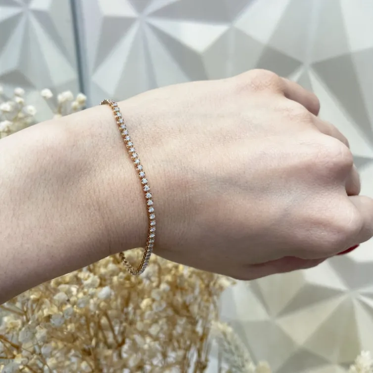Pulsera Diamantes Riviere Redonda 1.10Ct
