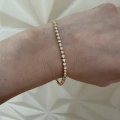 Pulsera diamantes Riviere Chaton Oro amarillo 2.20Ct