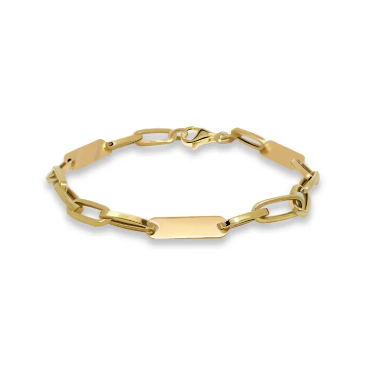 Pulsera Esclava Mujer Oro Amarillo Eslabones