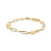 Pulsera Esclava Mujer Oro Amarillo Trebol