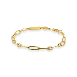 Pulsera Esclava Mujer Oro Amarillo Estrella