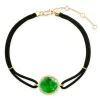 Pulsera Granate Verde Y Diamantes New Wave