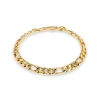 Pulsera Hombre Oro Amarillo Maciza 18K Figaro 3-1
