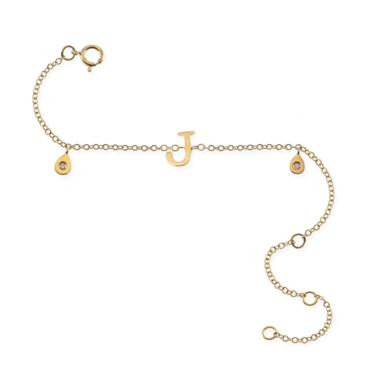 Pulsera Inicial Letra J Mini Details