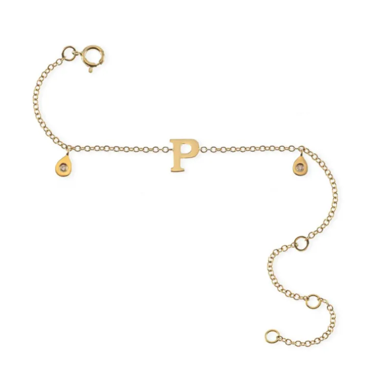 Pulsera Inicial Letra P Mini Details