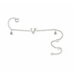 Pulsera Inicial Letra V Mini Details