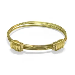 Pulsera Oro Amarillo Nudo Corredera 10 Hilos