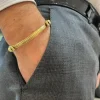 Pulsera Oro Amarillo Nudo Corredera 6 Hilos
