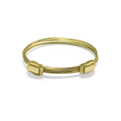 Pulsera Oro Amarillo Nudo Corredera 8 Hilos