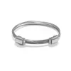 Pulsera Oro Blanco Nudo Corredera 8 Hilos