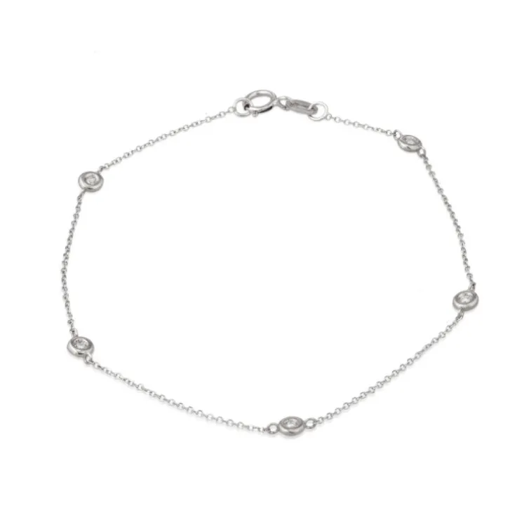 Pulsera Oro Diamantes 5 Spot