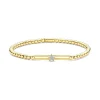 Pulsera Oro Elástica y Barra con Estrella de Diamantes Colette