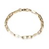 Pulsera Oro 18K Eslabon Barra 18Cm
