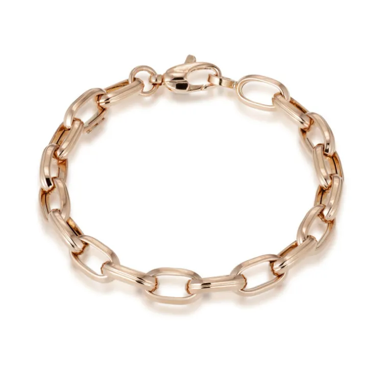 Pulsera Oro 18K Eslabon Gallon 13X7 17Cm
