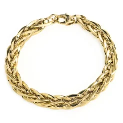 Pulsera Oro 18K Eslabon Trenza
