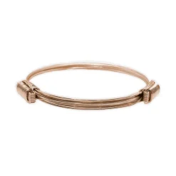 Pulsera Oro Rosa Nudo Corredera 6 Hilos