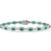 Pulsera Riviere Diamantes y Esmeraldas Marquise