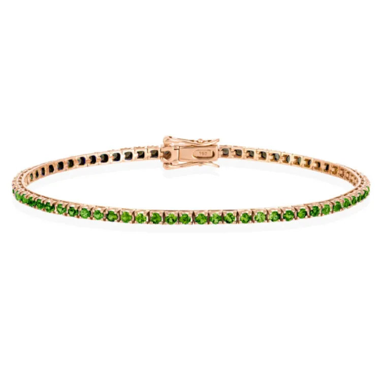 Pulsera Riviere Rainbow Tsavoritas verdes 3.80 Ct