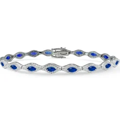 Pulsera Riviere Zafiros Marquise y Diamantes