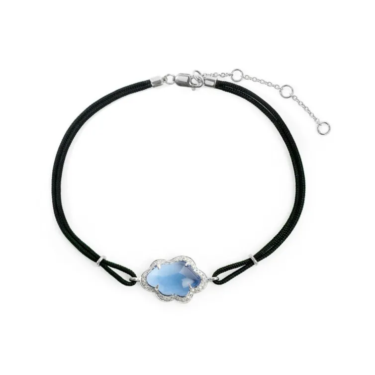 Pulsera Topacio Y Diamantes Nube New Wave