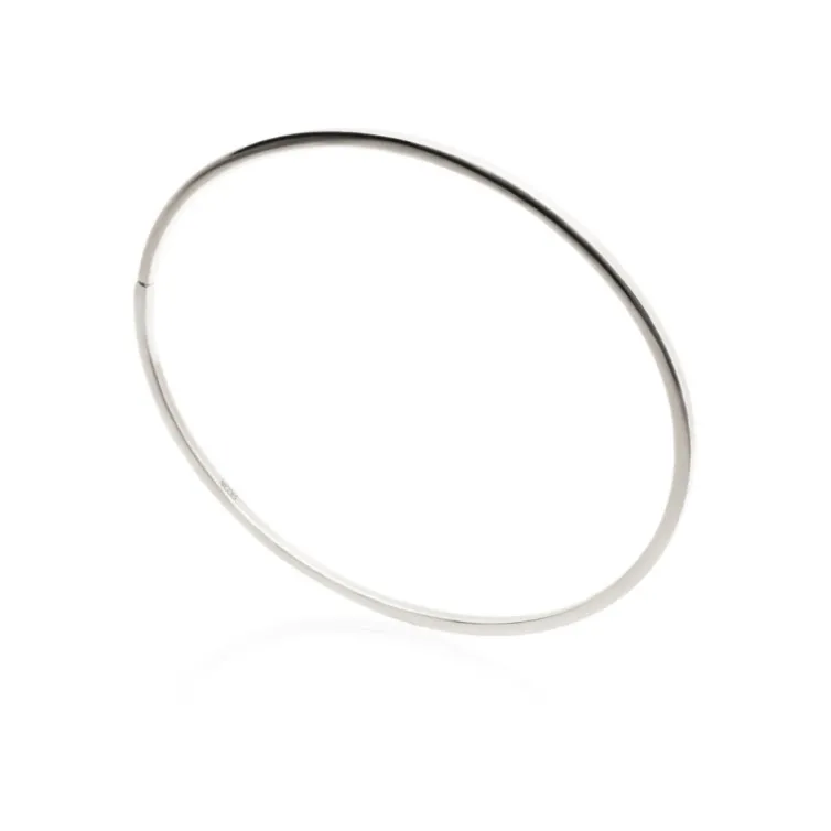 Pulsera Tubo Cuadrado Oro Blanco