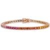 Pulsera Zafiros Colores Oro Rosa Rainbow