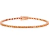 Pulsera Zafiros Naranjas 3.80Ct Oro Rosa Rainbow