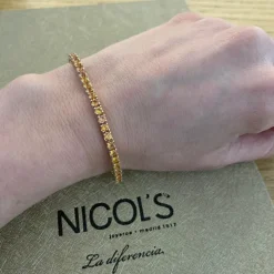 Pulsera Zafiros Naranjas 6.30Ct Oro Rosa Rainbow
