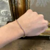 Pulsera Zafiros Rosa 3.80Ct Oro Amarillo Rainbow