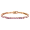 Pulsera Zafiros Rosa 9.50Ct Oro Rosa Rainbow