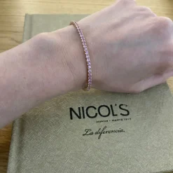 Pulsera Zafiros Rosa 3.80Ct Oro Rosa Rainbow