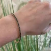 Pulsera Zafiros Verde Oscuro 3.80Ct Oro Rosa Rainbow