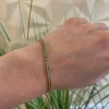 Pulsera Zafiros Verdes Claro 3.80Ct Oro Amarillo Rainbow
