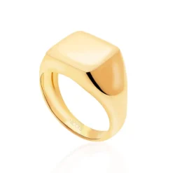 Sello Oro Amarillo Mujer Cuadrado Vintage