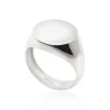 Sello Oro Blanco Mujer Redondo Vintage