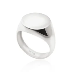 Sello Oro Blanco Mujer Redondo Vintage